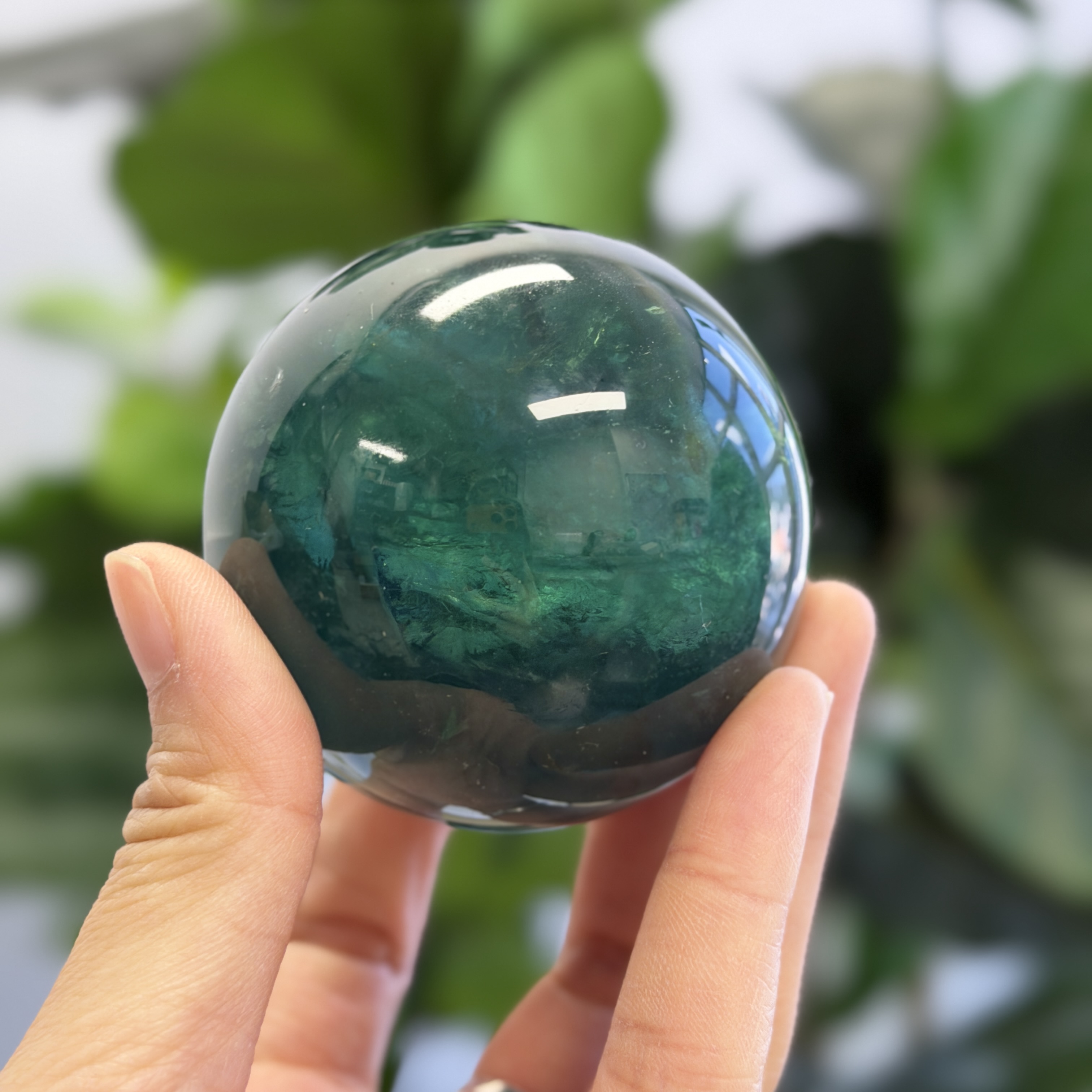 綠螢石球 6.4cm FF1309