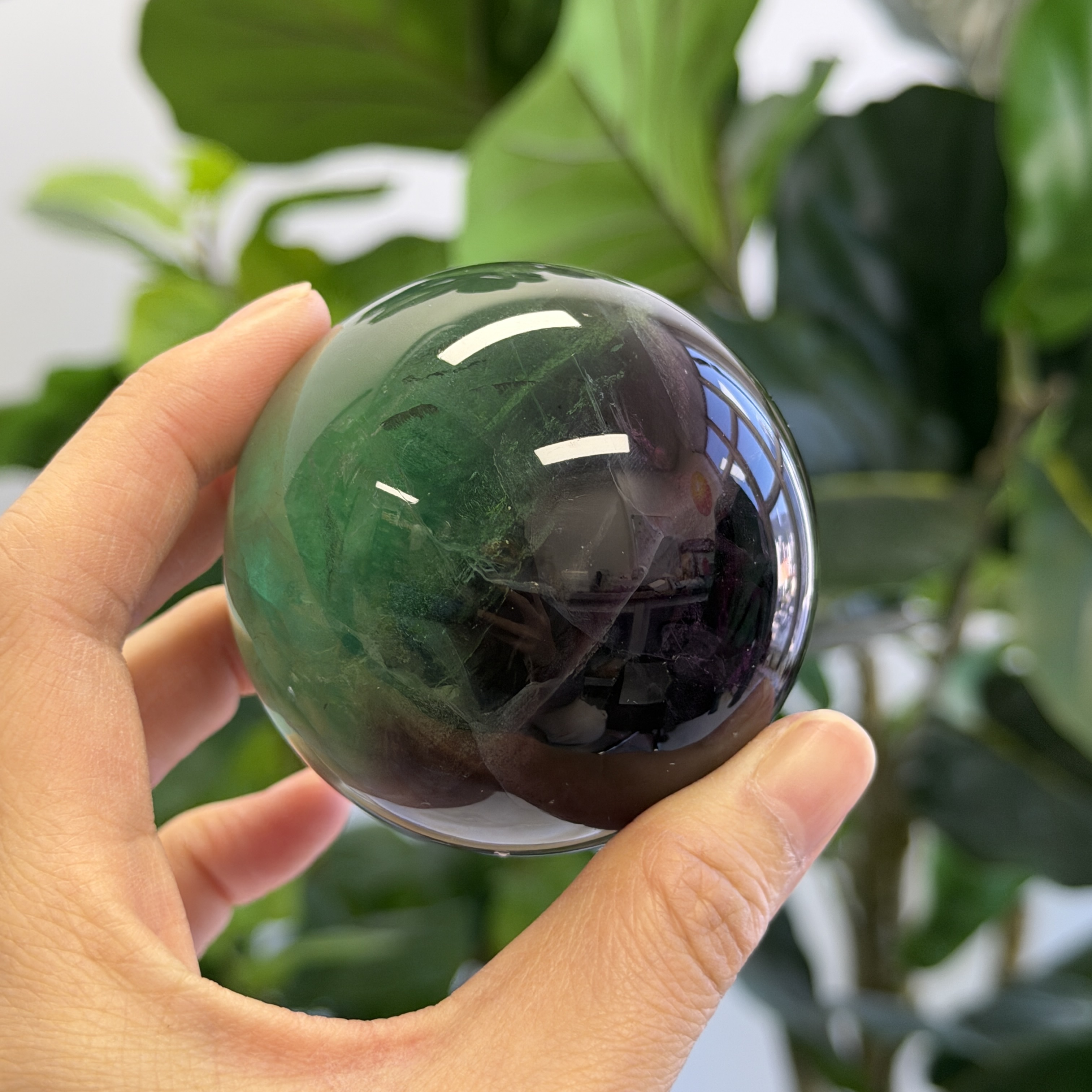 紫綠螢石球 6.4cm FF1308