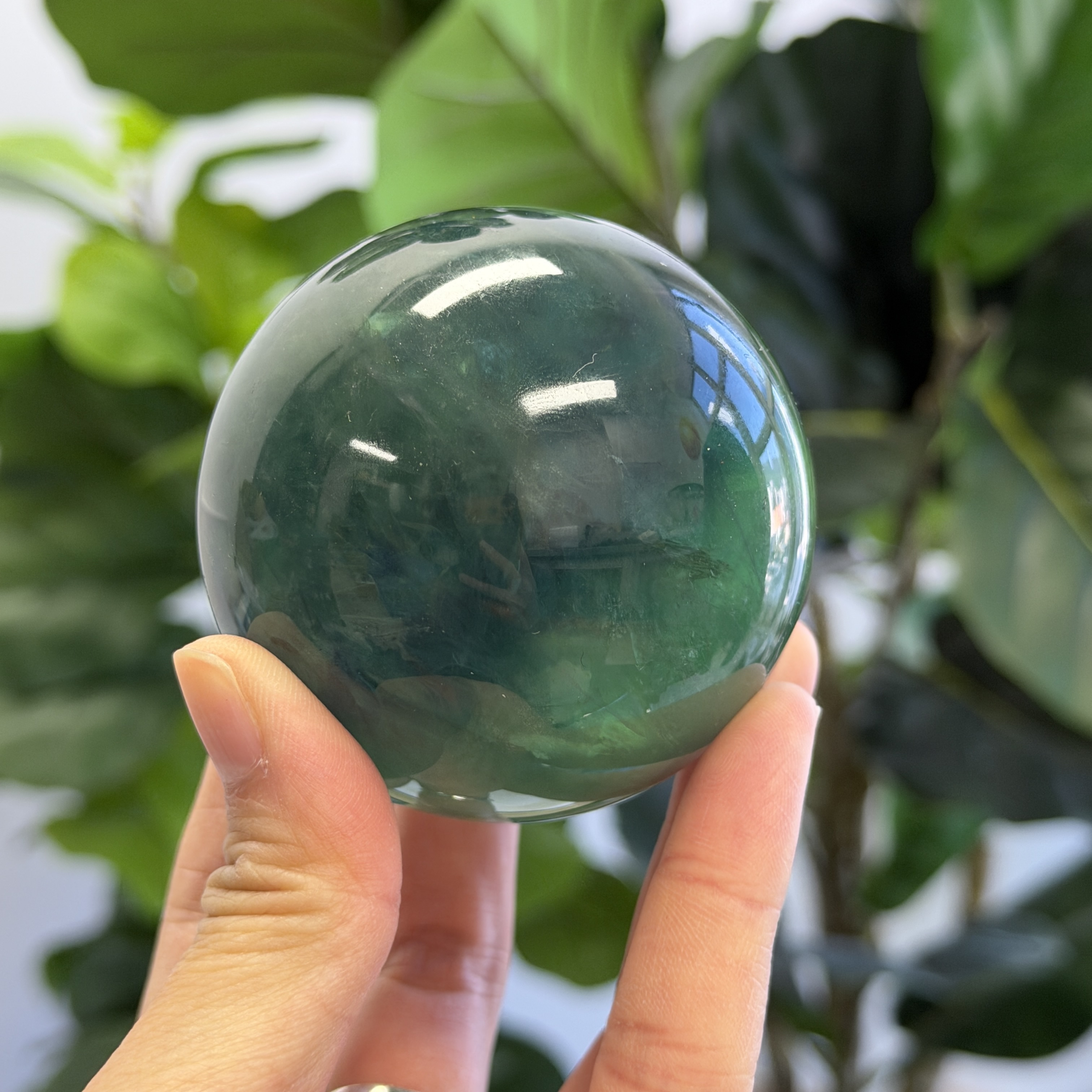 綠螢石球 6.6cm FF1307