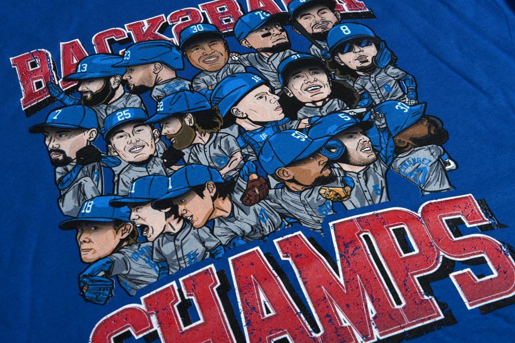 500 Level 洛杉磯道奇隊 2025 世界大賽 Back 2 Back 冠軍 T-Shirt