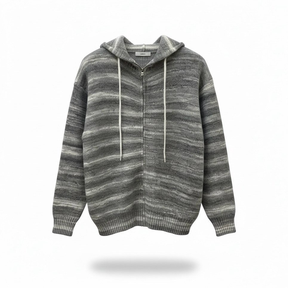 K10漸層羊毛連帽外套