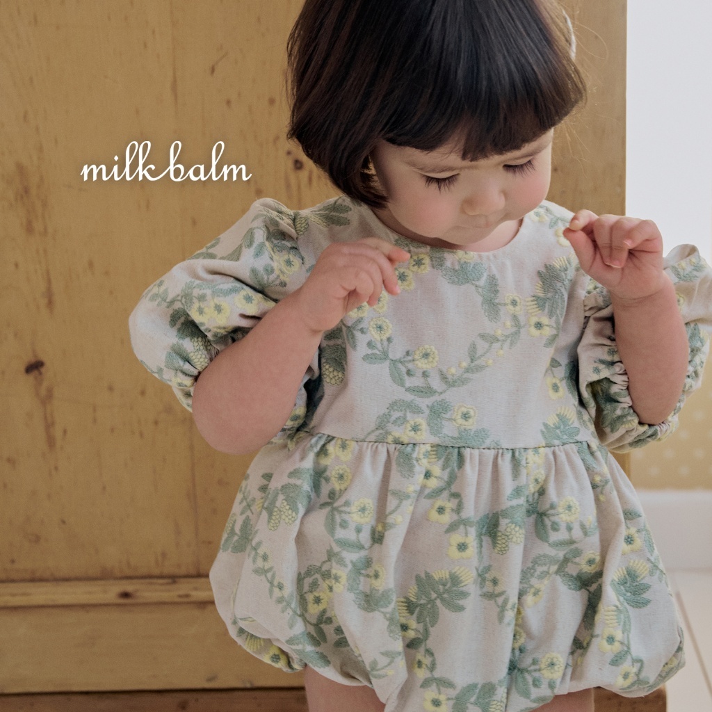 正韓春milkbalm  嫩嬰春季花花包屁衣