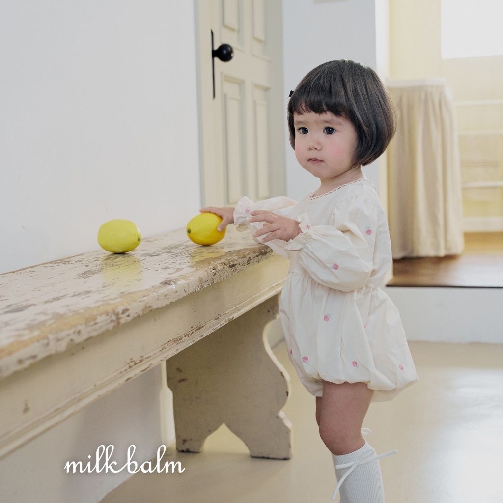 正韓春milkbalm  嫩嬰小小玫瑰包屁衣