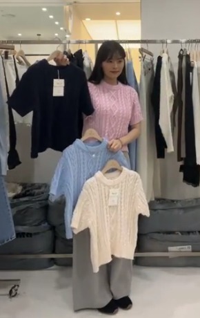 MB5529 立體織紋短袖針織衫 *特價* (優惠碼同充值購物金不適用)