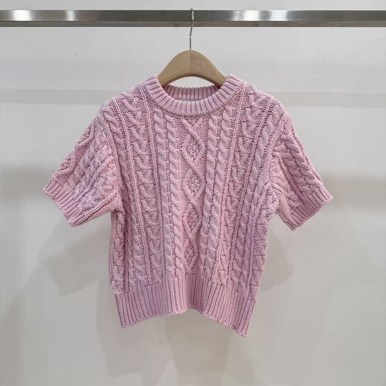 MB5529 立體織紋短袖針織衫 *特價* (優惠碼同充值購物金不適用)