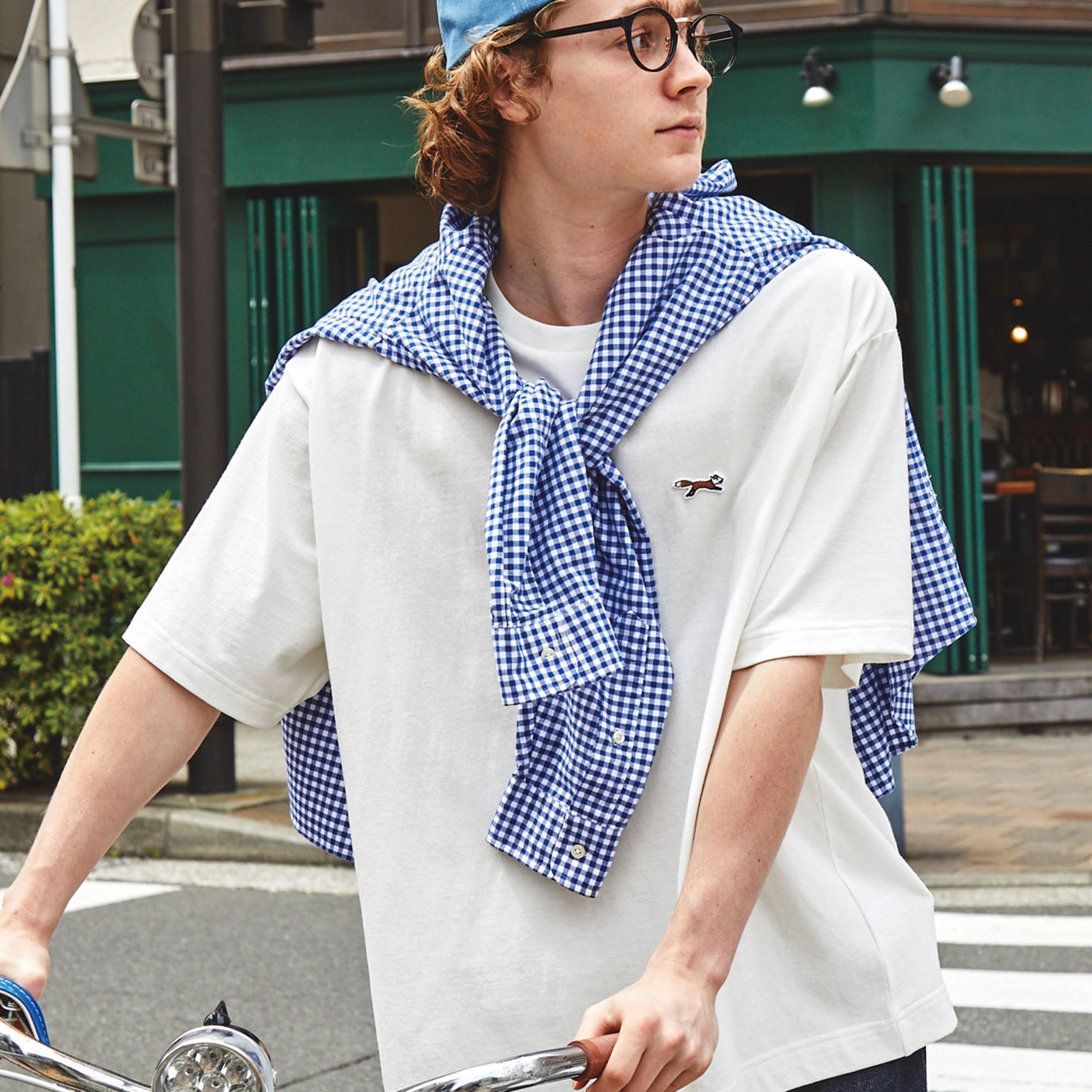 PENNEYS - ペニーズ 別注 THE FOX ロゴ ワッペン刺繍ワンポイント ルーズ半袖Tシャツ