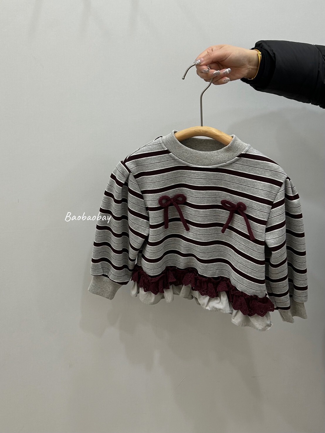 蝴蝶結加絨衛衣