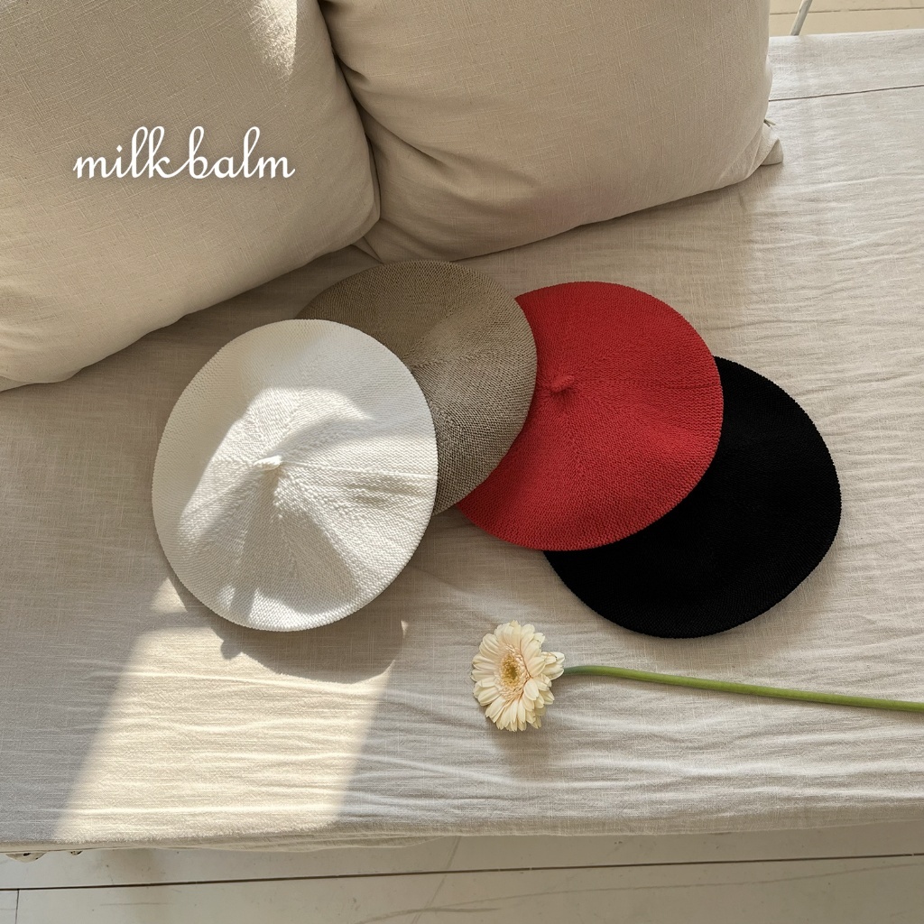 正韓春milkbalm 四色小畫家帽