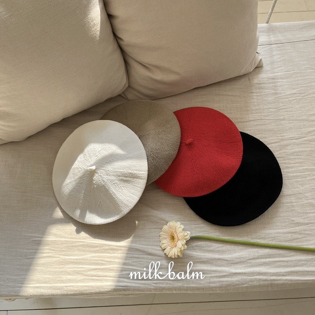 正韓春milkbalm 四色小畫家帽