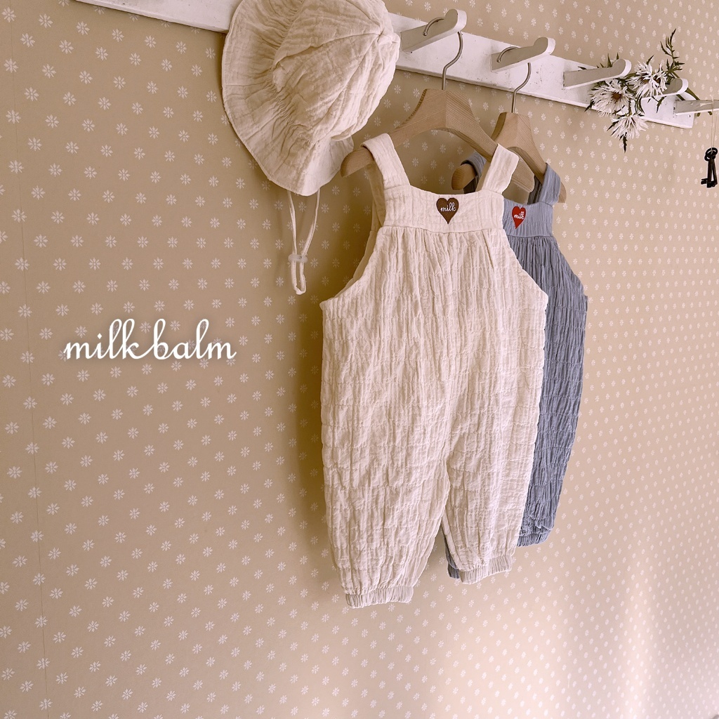 正韓春milkbalm  嫩嬰小愛心吊帶連身褲