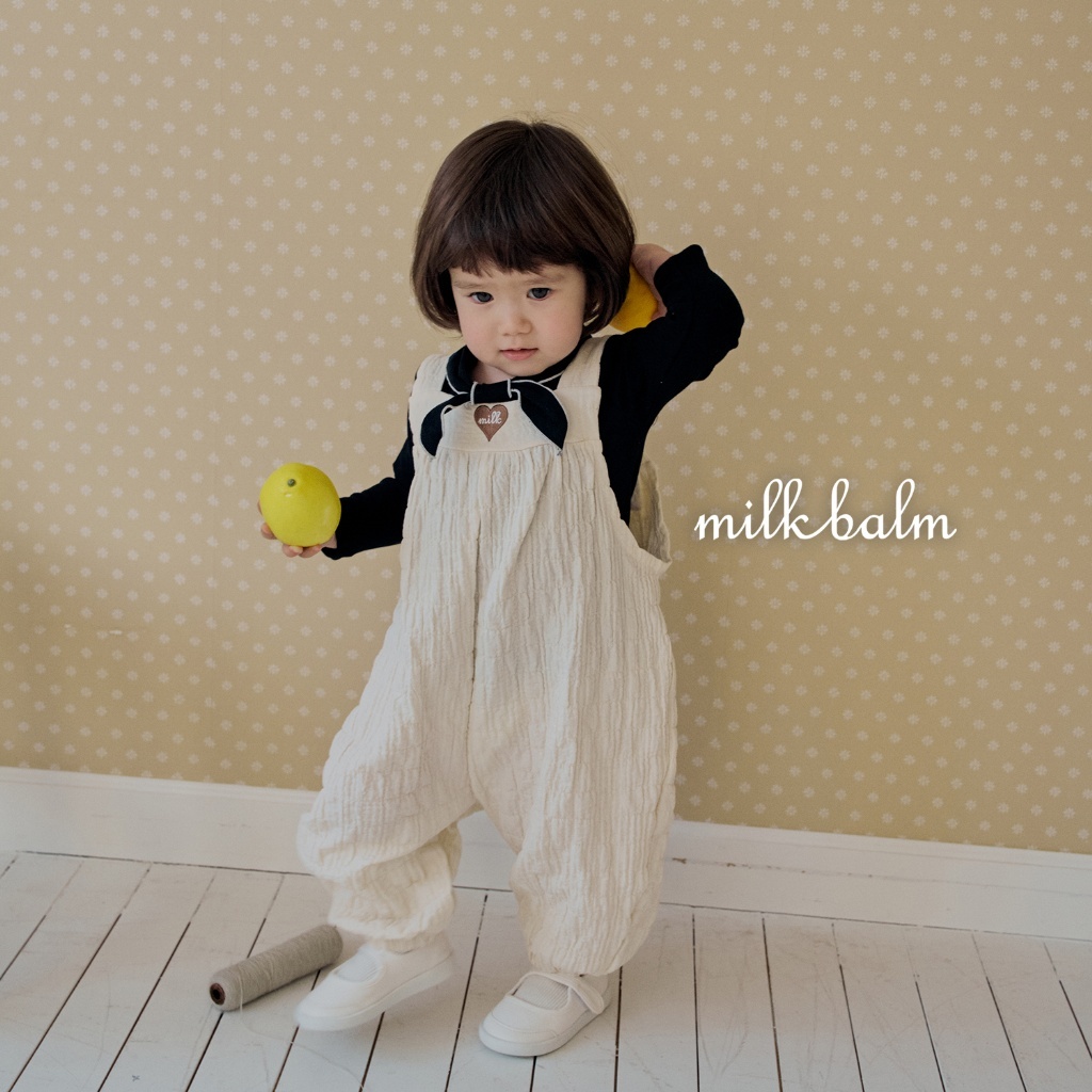 正韓春milkbalm  嫩嬰小愛心吊帶連身褲