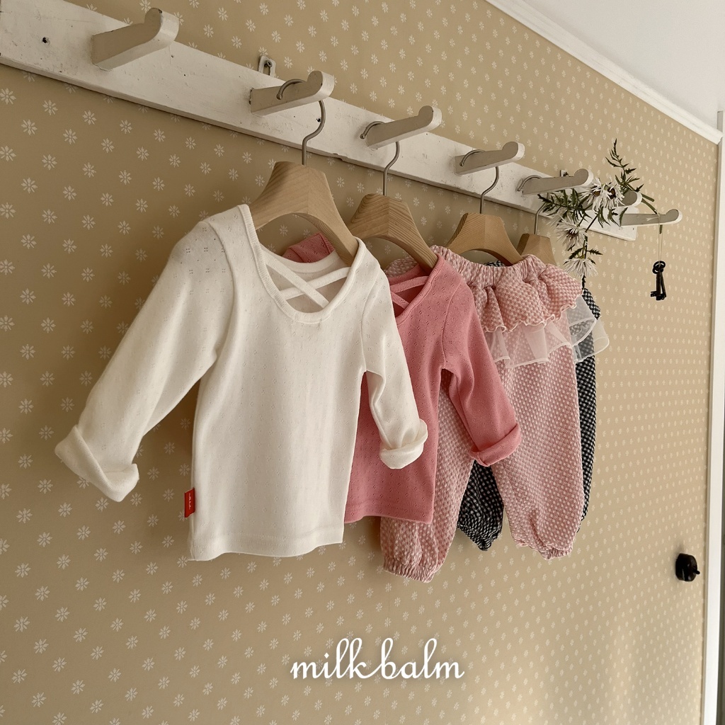 正韓春milkbalm 三色格紋假兩件縮口褲