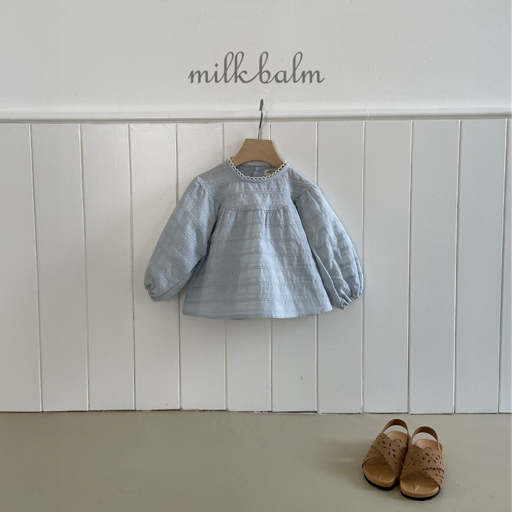 正韓春milkbalm 唯美氣質橫條上衣