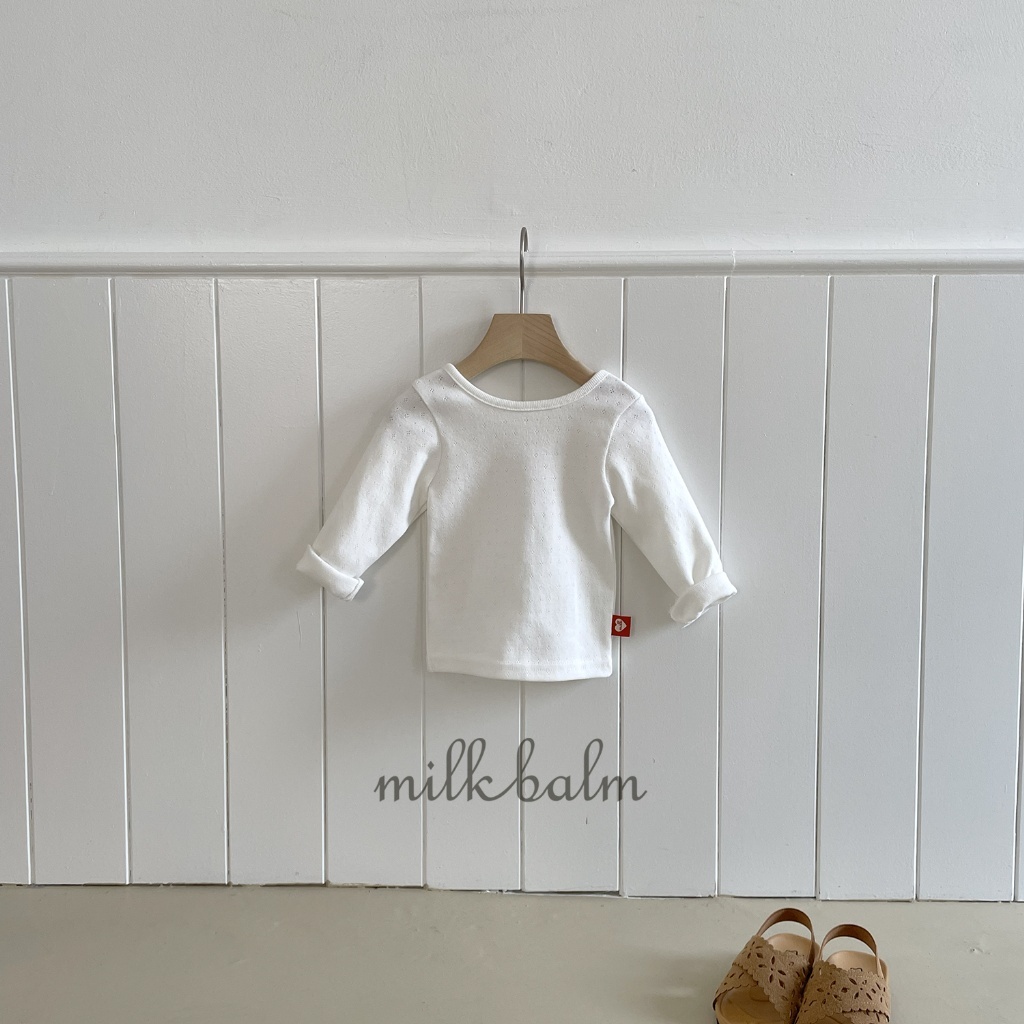 正韓春milkbalm 三色小甜美後交叉上衣