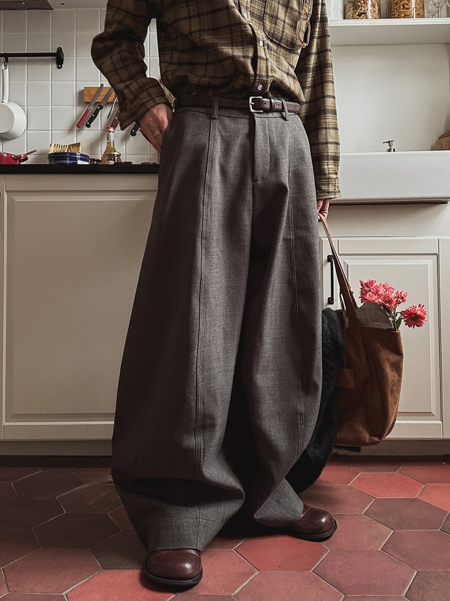 長款彎刀休閒褲