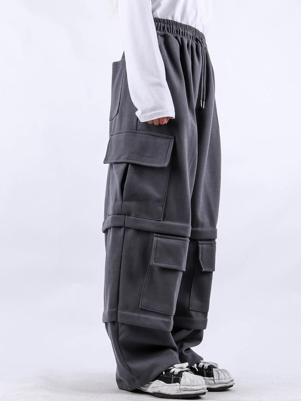 淨色可束腳棉質工裝運動褲 ALLWAYS-018P