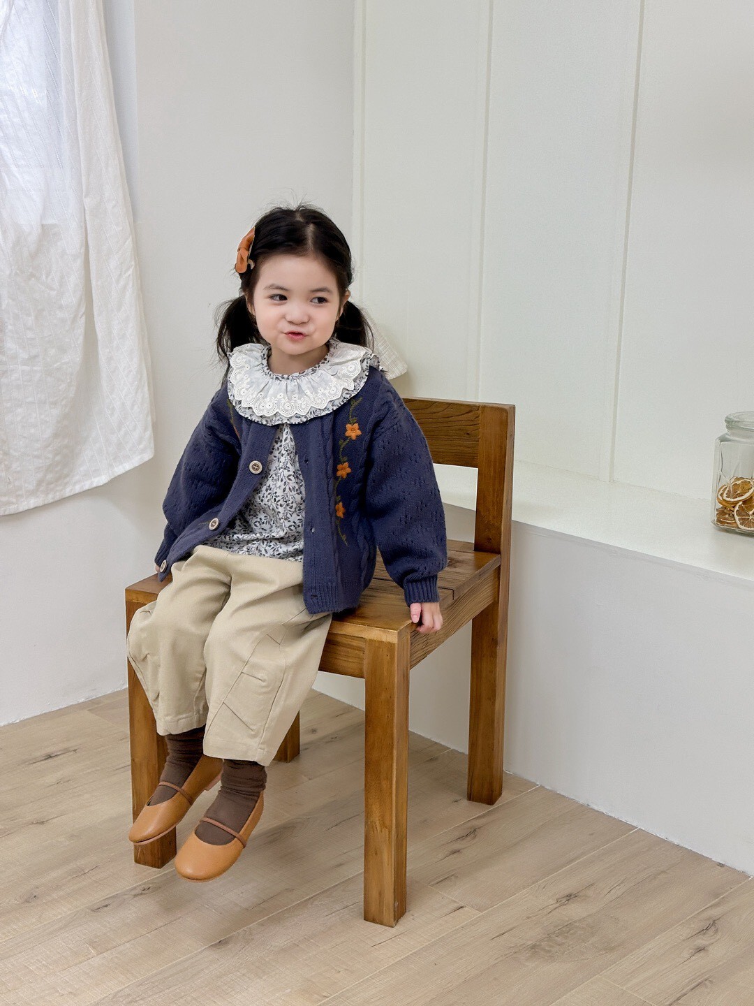 小花藤針織外套