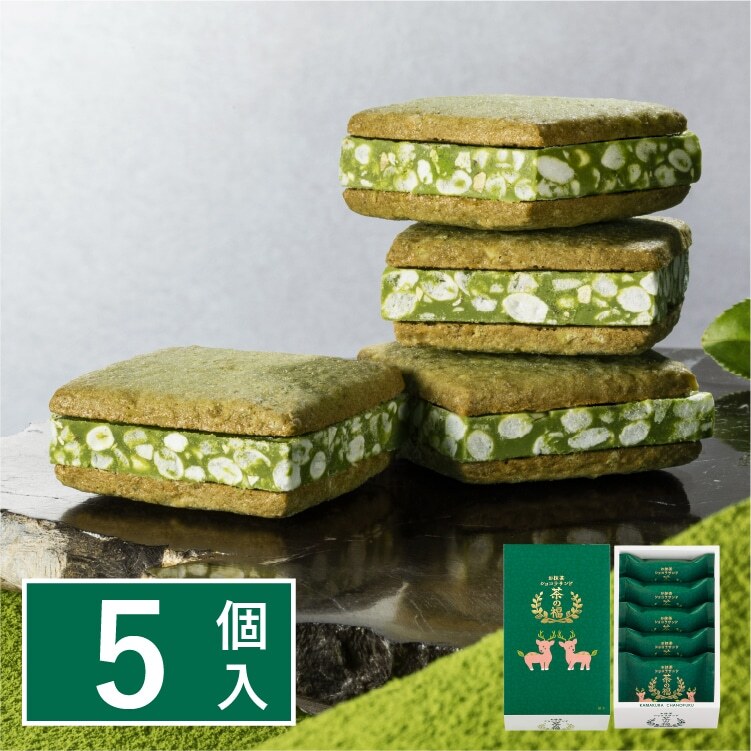 KAMAKURA茶の福 抹茶巧克力夾心餅乾（5 入）