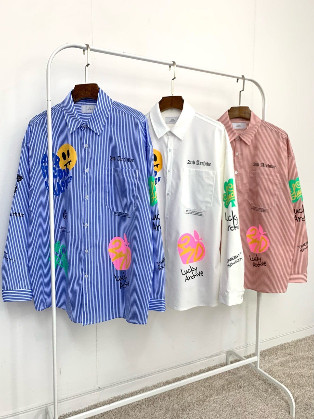 英文字圖案長袖恤衫 2nd-319S