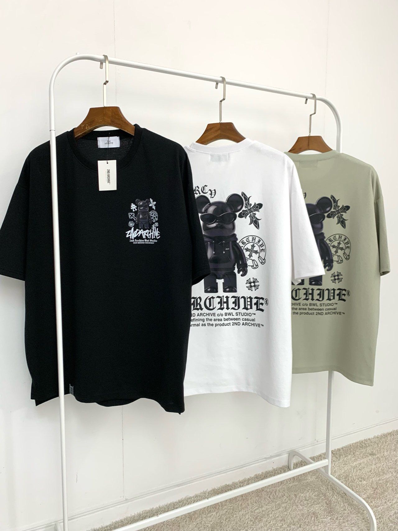 熊仔圖案英文字短袖Tee 2nd-321T