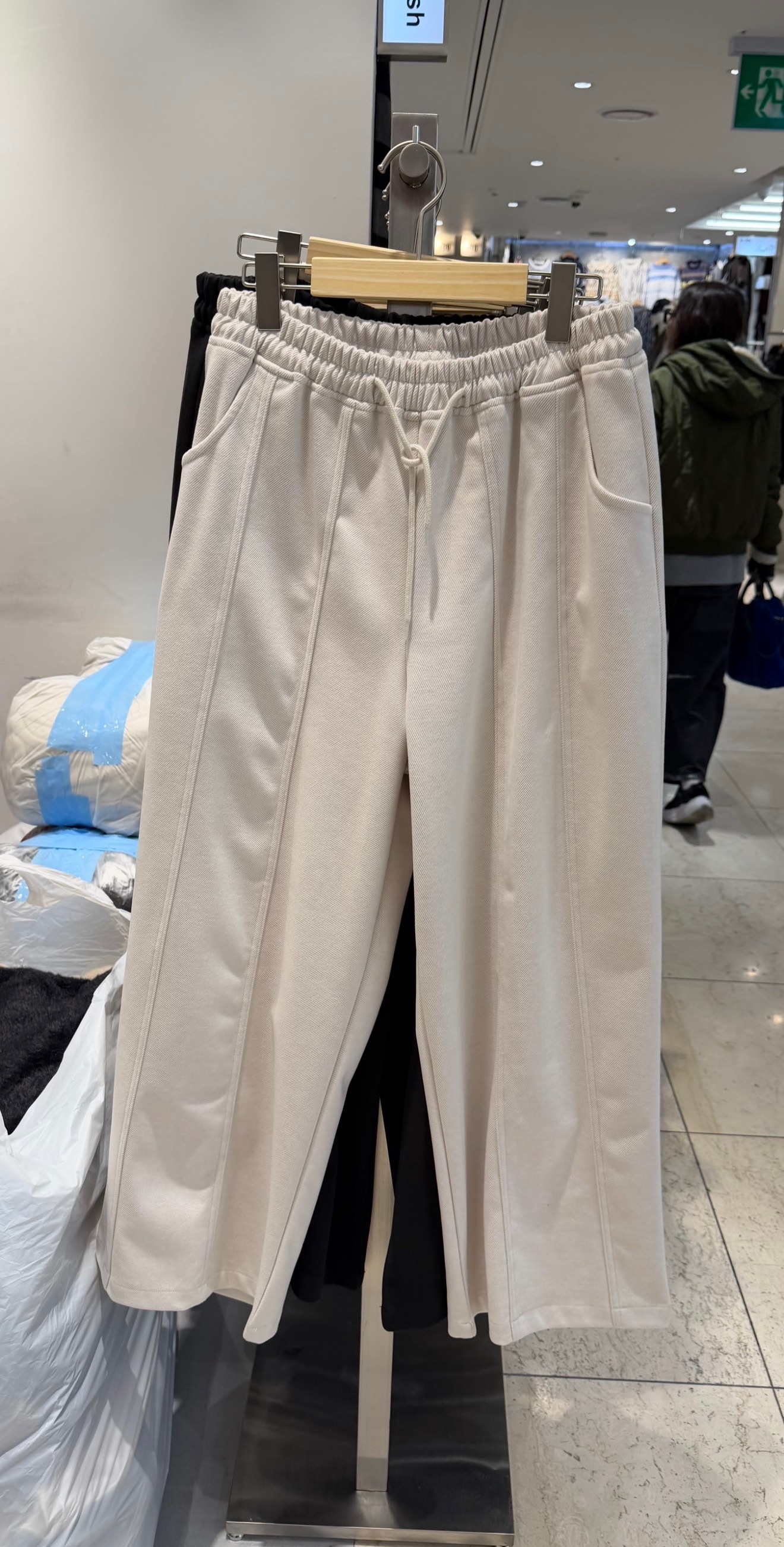 K35  鬆緊親膚毛呢棉褲