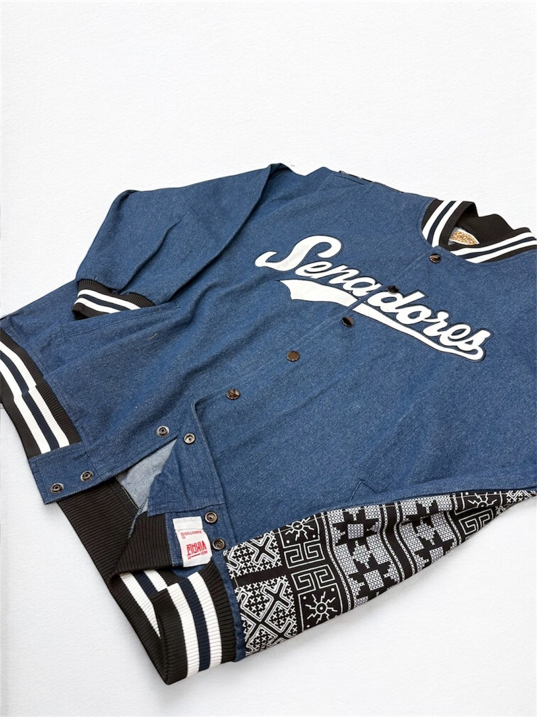 Annstudio / 圖騰布改製棒球夾克