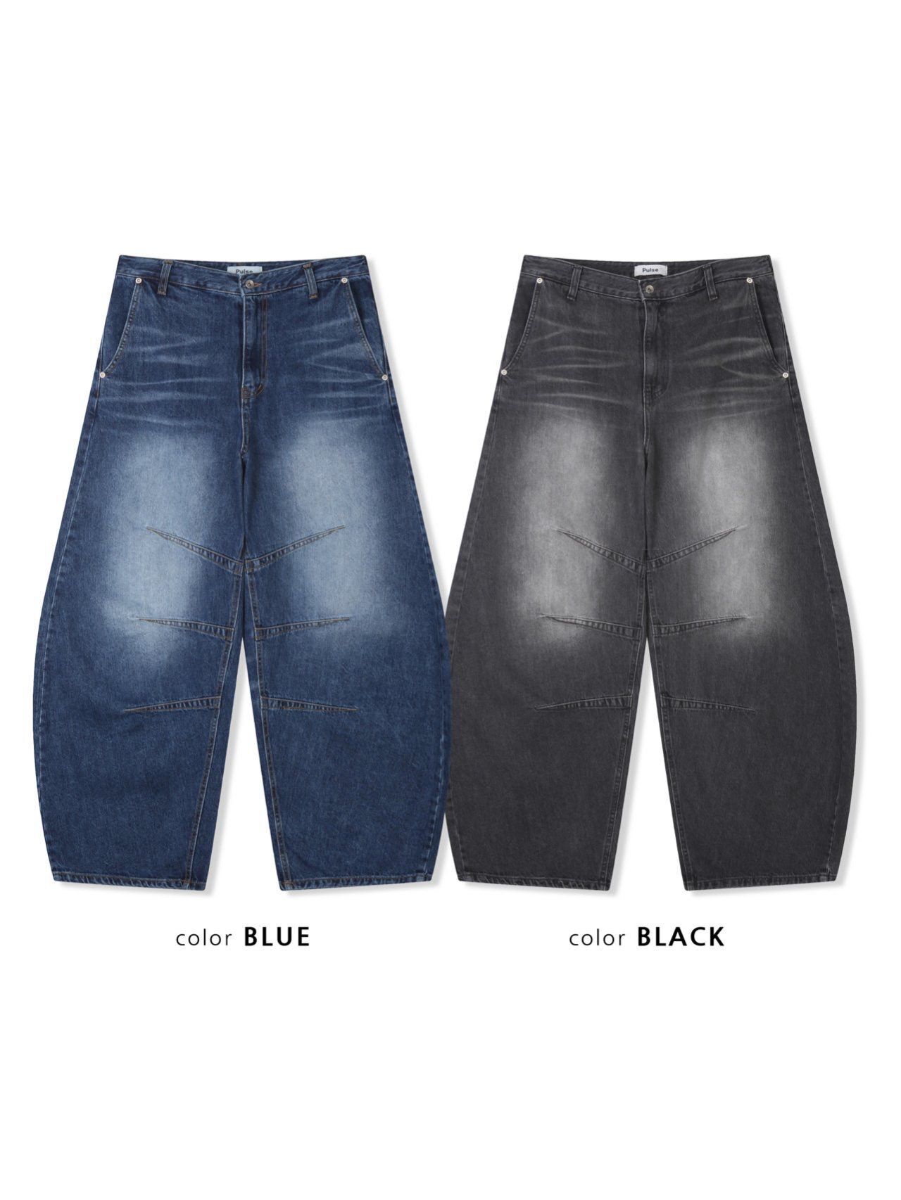 洗水鬆身牛仔彎刀褲 PULSE-199P