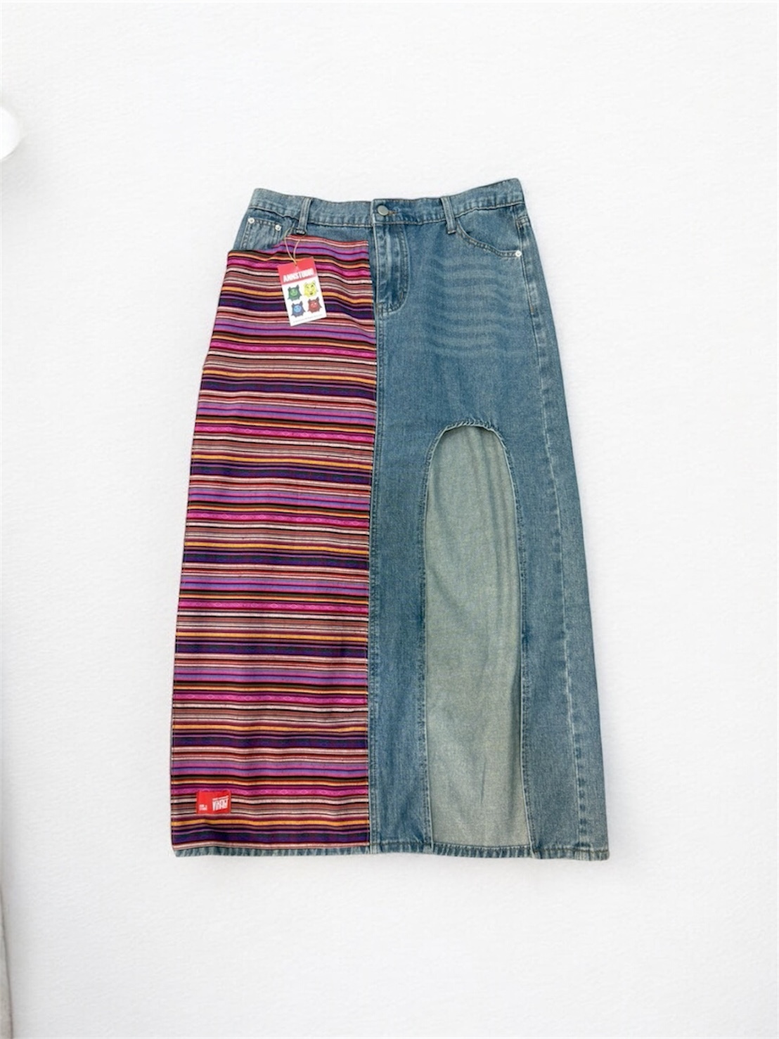 Annstudio / 手作客制款 / 倒U挖空圖騰長裙（尺寸2XL）