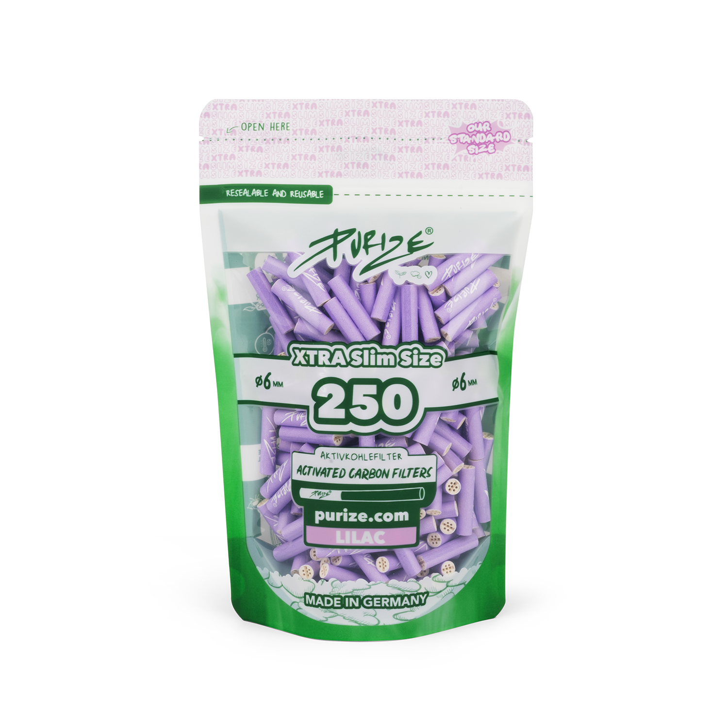 [250粒]XTRA SLIM 活性碳濾芯 PURIZE