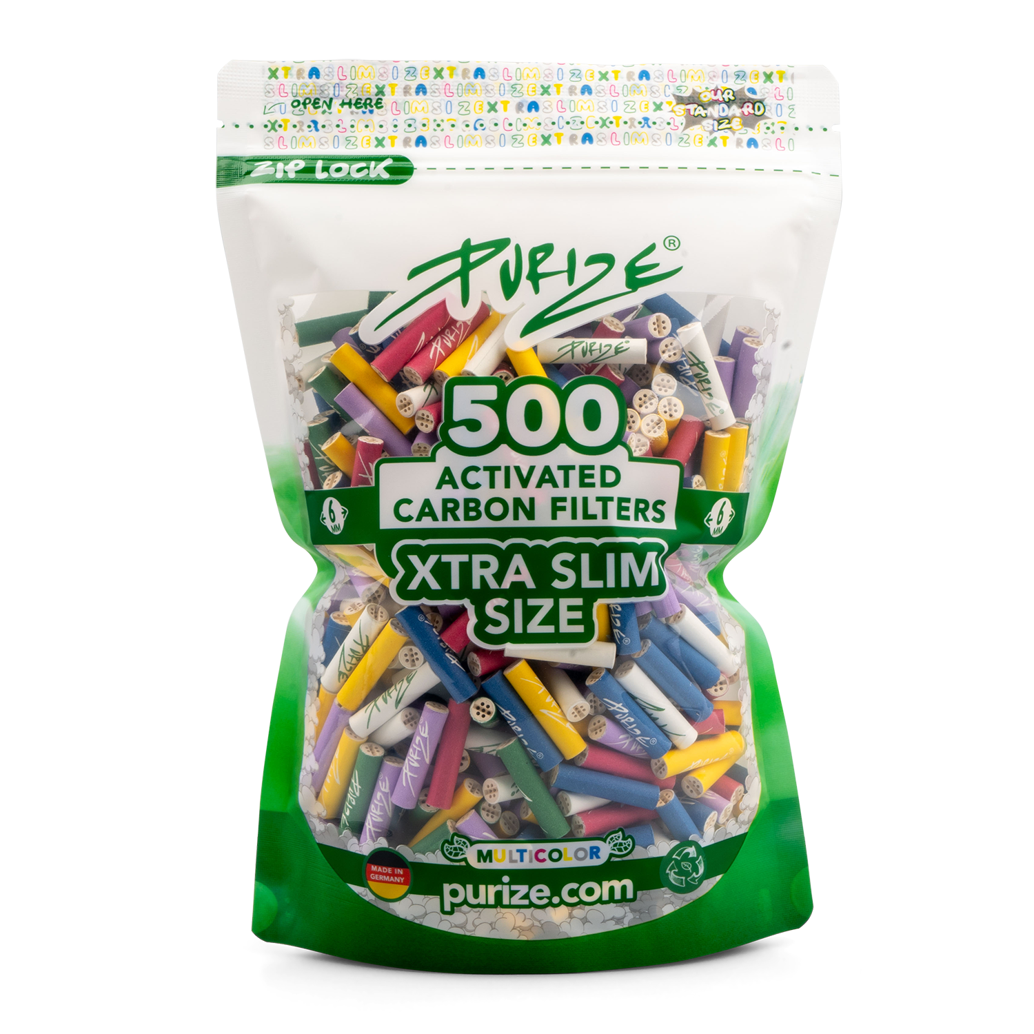 [500CT]XTRA SLIM SIZE FILTERS BY PURIZE