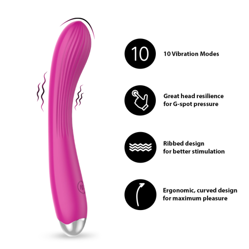 KIKO G-Force Powerful G-Spot Vibrator - Rose Red
