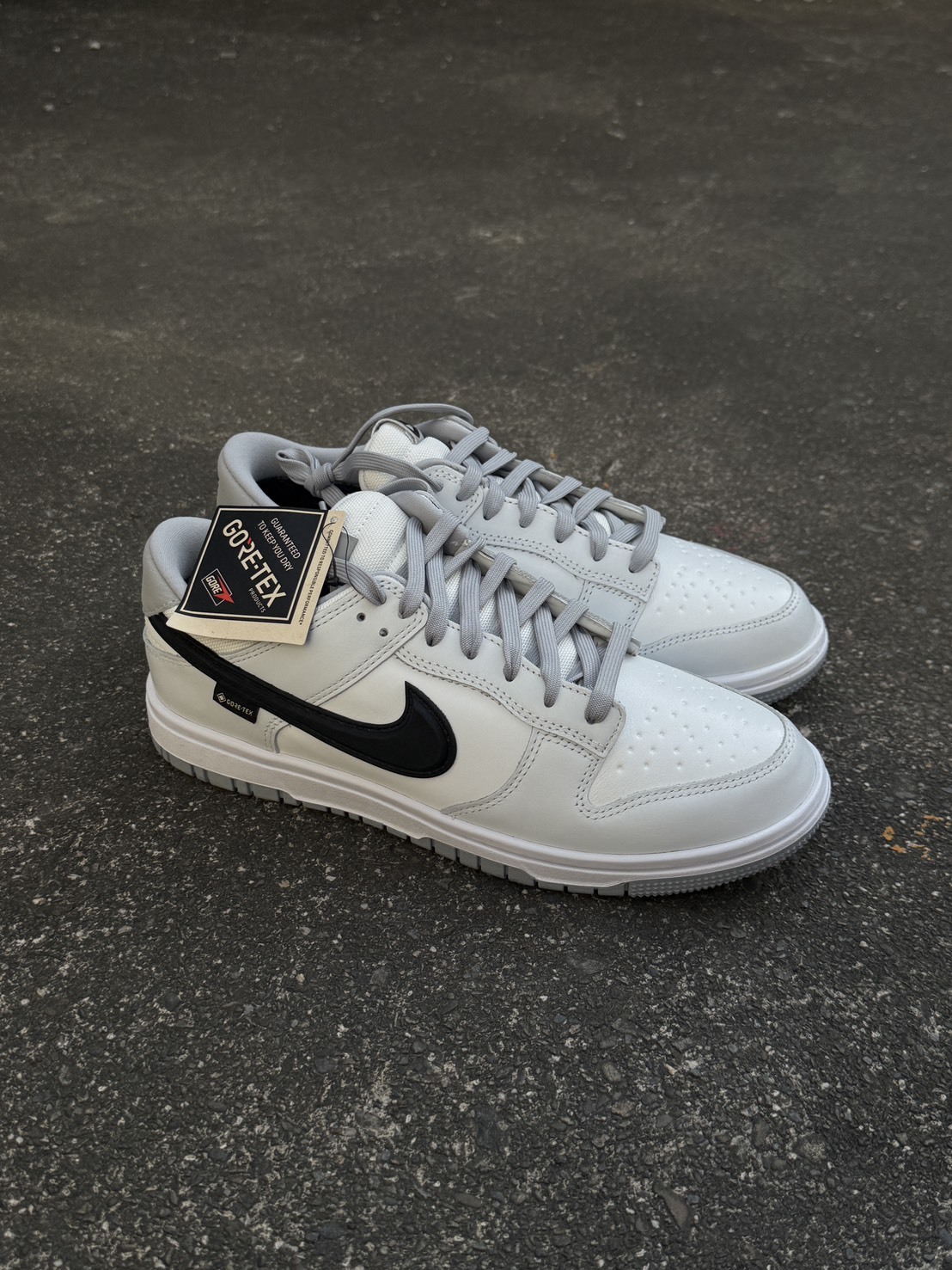 Nike Dunk Low Gore-tex 白黑配色 立體勾勾設計 男鞋 現貨供應 hq2053-100