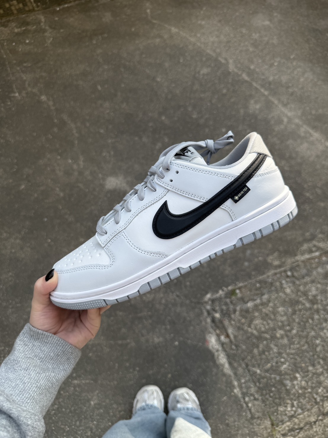 Nike Dunk Low Gore-tex 白黑配色 立體勾勾設計 男鞋 現貨供應 hq2053-100