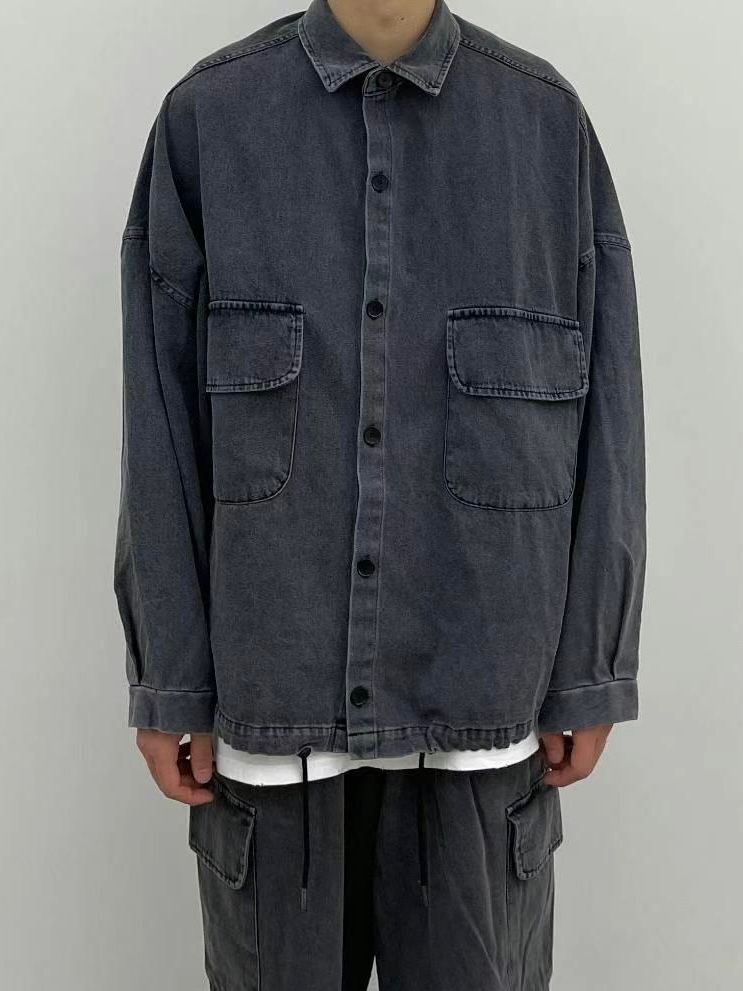 淨色可束腳牛仔長袖恤衫 ALLWAYS-006JK