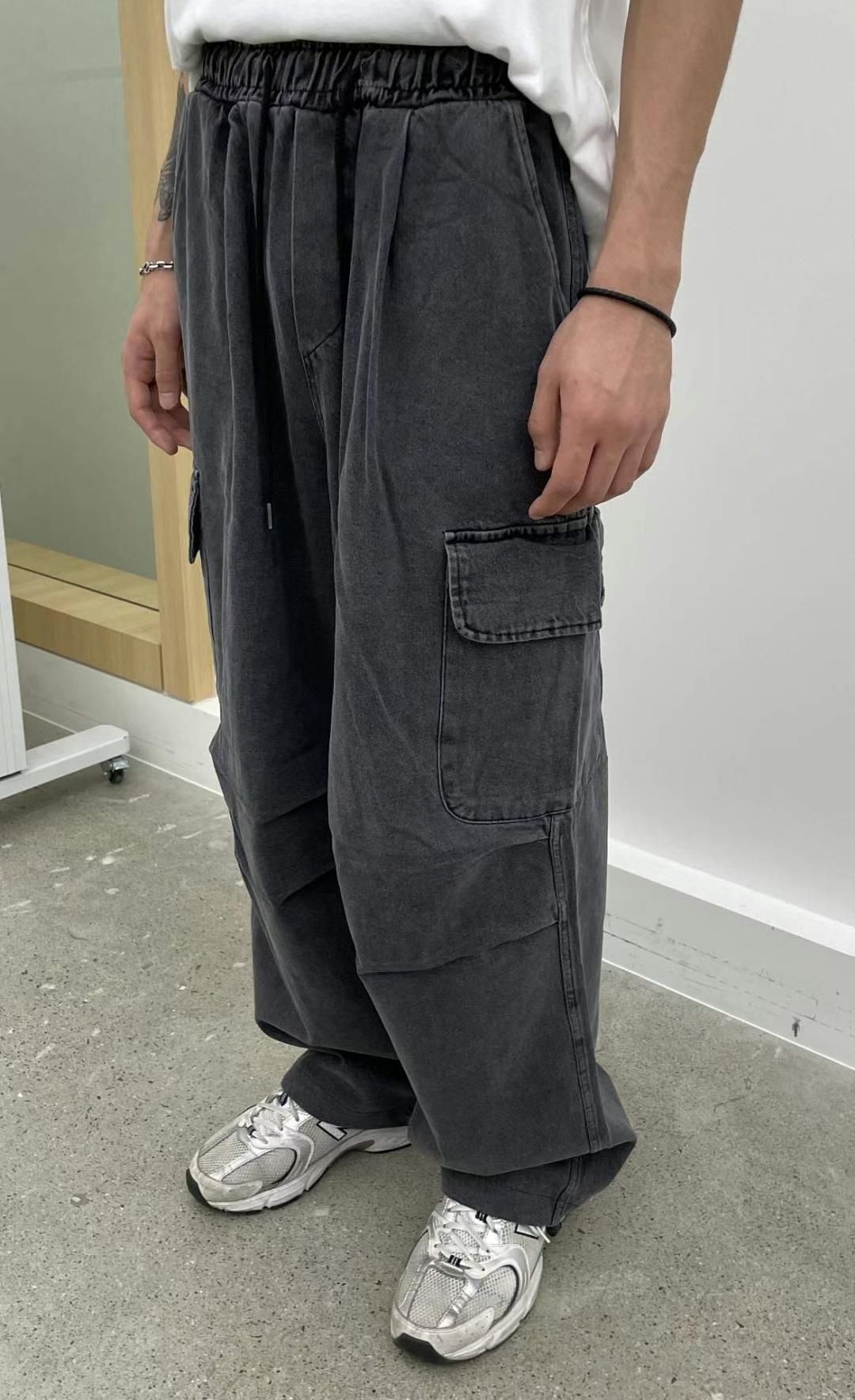 洗水工裝鬆身牛仔褲 ALLWAYS-007P