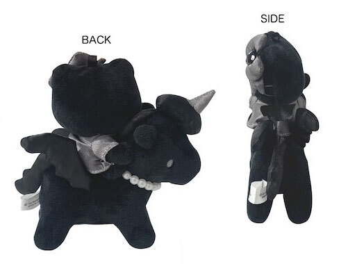 日本 Sanrio Hello Kitty 黑色天使獨角獸公仔匙扣