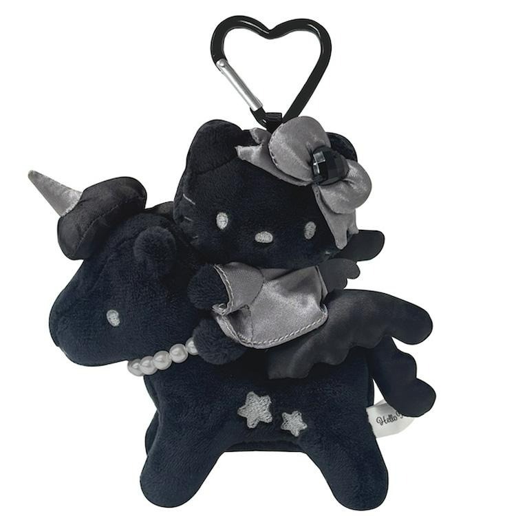 日本 Sanrio Hello Kitty 黑色天使獨角獸公仔匙扣