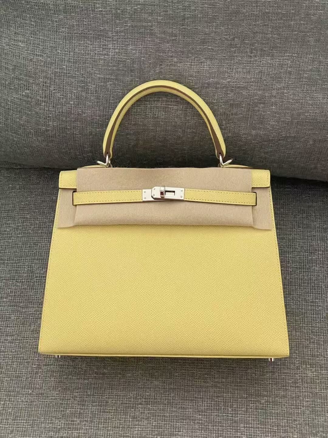 Kelly 25 1Z jaune poussin ck Epsom k