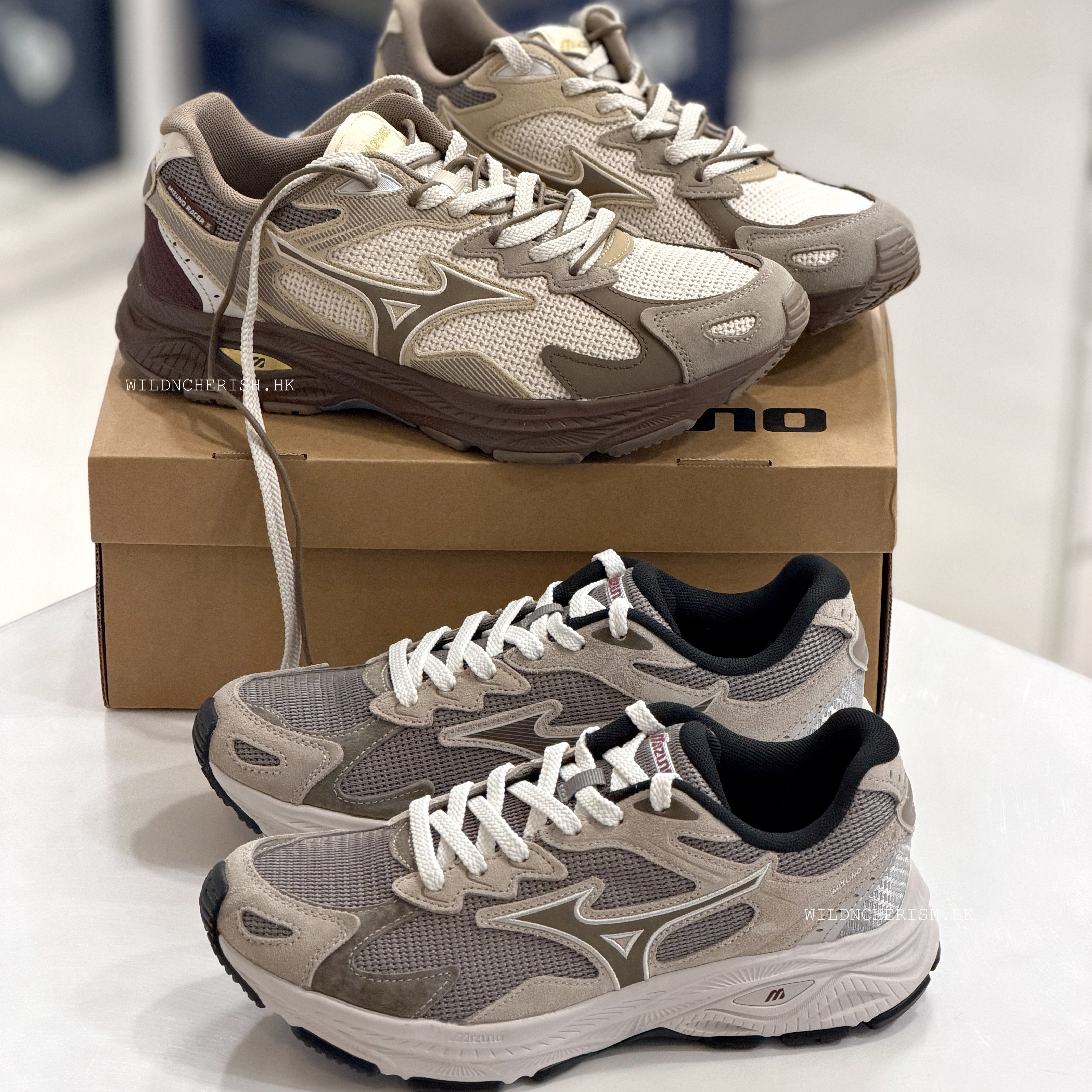 現貨 | Mizuno Racer S 復古慢跑鞋 栗子啡色 灰綠色