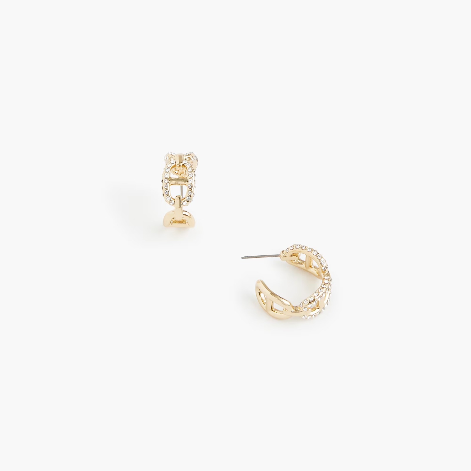 OBS312 J.Crew Crystal Chain Hoop 耳環