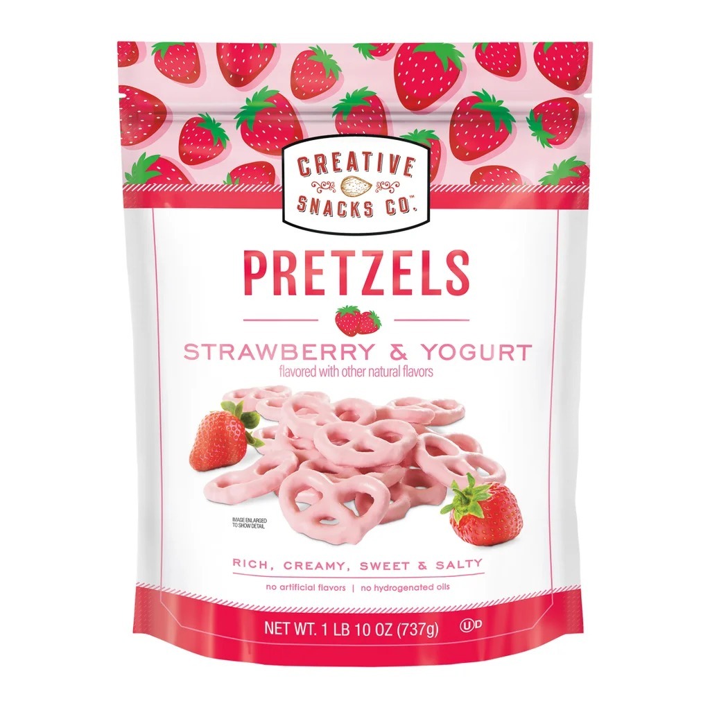 OBS315 Creative Snacks Co. Strawberry and Yogurt Pretzels, 26 oz Exp:28/06/2026