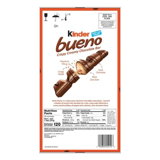 OBS316 Kinder Bueno Chocolate and Hazelnut Chocolate Bars EXP: 2026/08/30