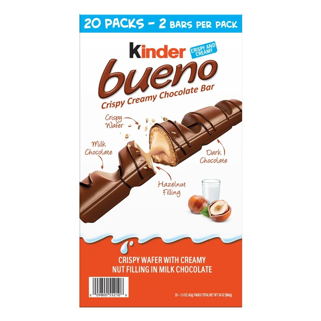 OBS316 Kinder Bueno Chocolate and Hazelnut Chocolate Bars EXP: 2026/08/30