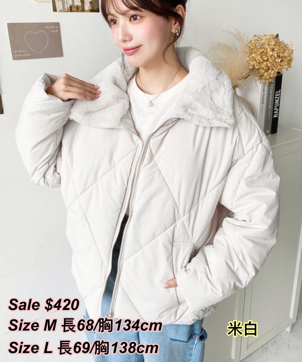 260204 日系女裝moments 反領毛毛褸/3 色