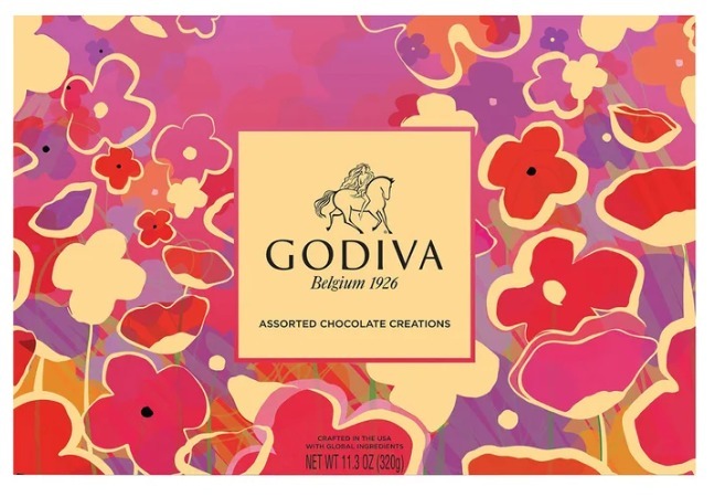 OBS319 Godiva Premium Assortment Spring Box, 22.6 oz EXP: 2026/11