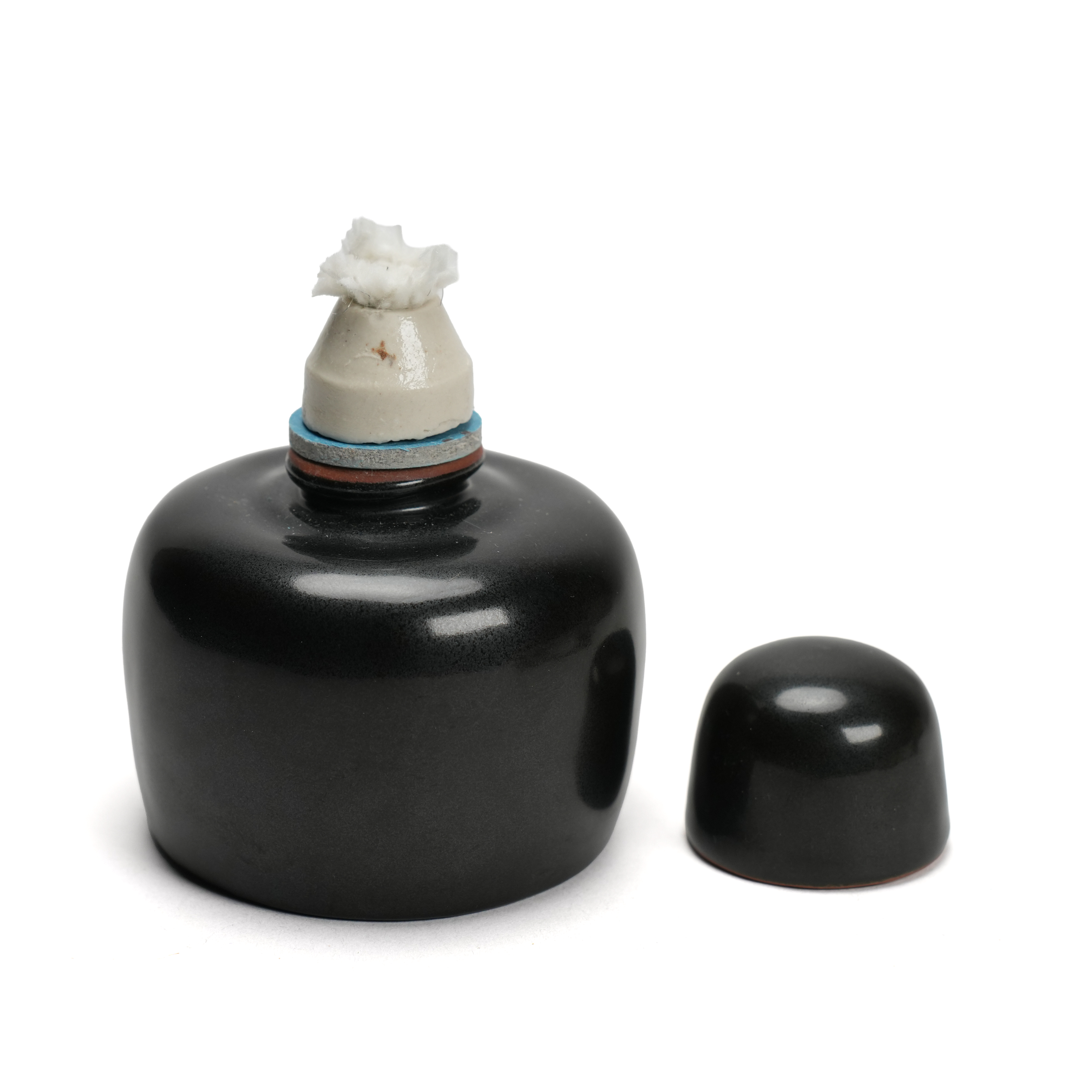 陶作坊｜砂銚酒精燈（內外黑釉）