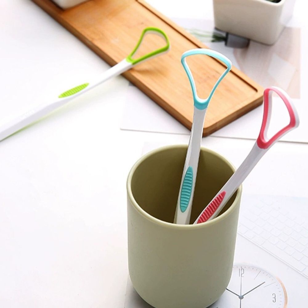 舌苔清潔器｜舌刷 舌苔刮舌器 口臭剋星 去舌苔清潔刷 食品級材質 人體工學設計 口腔清潔用品【輕鬆購五金百貨】