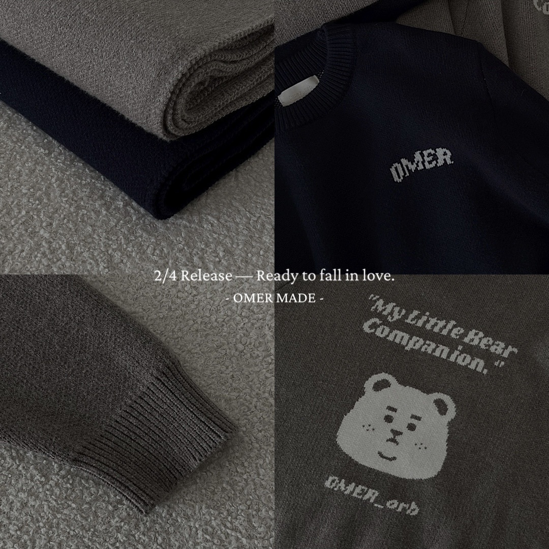 【 包色組合區 】小熊夥伴🐻 厚挺針織毛衣+大圍巾set組合