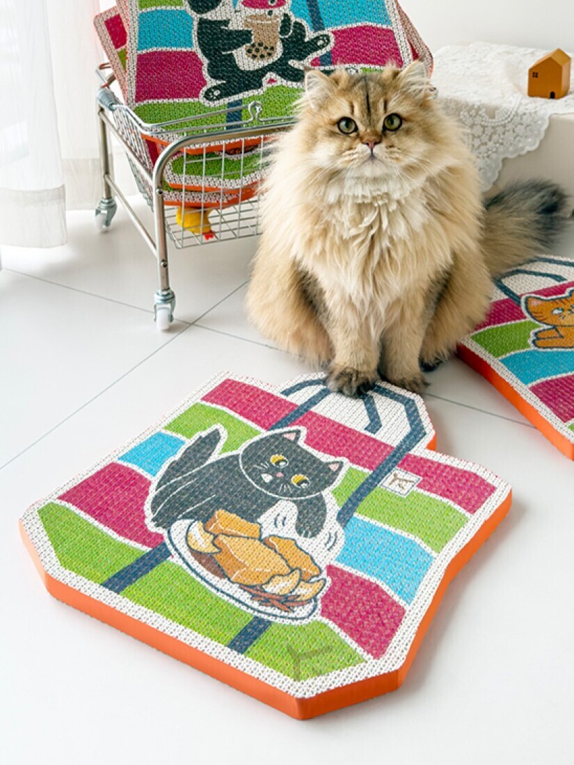 厚呷小吃雙面貓抓板-臭豆腐