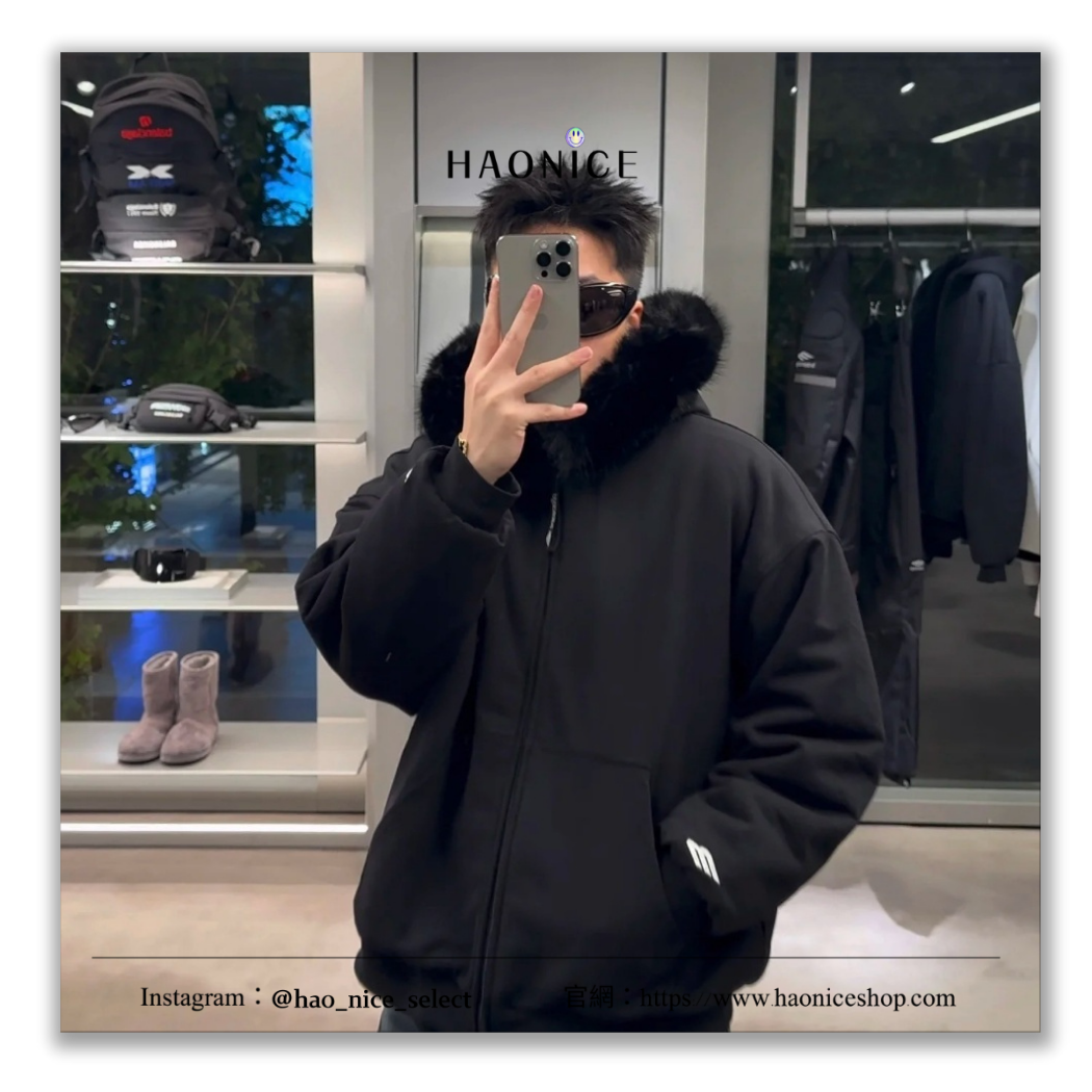 【HAO NICE】100%正品 上海經銷商🇫🇷 BALENCIAGA 巴黎世家 毛絨連帽外套 休閒外套